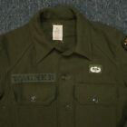 Vintage Us Army Field Shirt Mens Small Olive Green Wool 101st Airborne Vietnam  