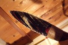 Midnight Lace   Red Obsidian Paleo Dagger Knife Manzanita Handle Flint Knapping