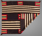 Navajo Second Phase Chief Blanket In Indigo And Red