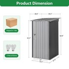 3  X 3  Outdoor Metal Storage Shed W lockable Door For Backyard Garden Patio