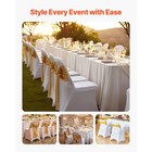 Uimoso 30pcs White Stretch Spandex Chair Covers For Weddings Parties  And Dining