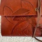 Leather Journal Refillable Rustic Diary Notebook Travel Journal Leaf Charm Brown