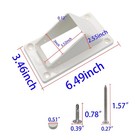 2pcs Qlvily 2  X 3 1 2  Stair Rail Handrail Vinyl Bracket Kit  White