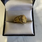 Vtg Brass Korean War Veteran Ring Sz 7