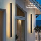 Long Strip Wall Light Sconce Exterior Modern Waterproof Outdoor Indoor Led Lamp