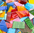 Mosaic Tiles Stained Glass Scraps Cathedral Irregular Pieces Assorted Diy Crafts