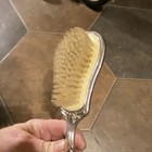 Vintage Ornate Silver Vanity Hair Brush     Boar Bristleup For Sale Is A Beautiful