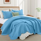 3-piece Bedspread Set Soft Coverlet Sets Reversible Throw Queen King Bedspreads