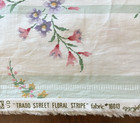 Vintage Chintz 1989 Scalamandre Fabric Trado Street Floral Stripe  7 Yds
