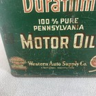Vintage 1950   s Good Penn Western Auto Stores 2 Gallon Motor Oil Empty Metal Can