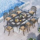 9 Pcs Cast Aluminum Patio Furniture Set Outdoor Dining Set Bistro Furniture Set