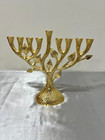 Menorah 9 Branch Jewish Gold Color Hanukkah   Gift On Chanukah   Menorah Judaica