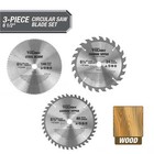 3-piece 6-1 2-inch Circular Saw Blade Set - New