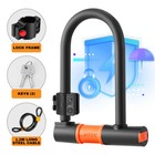 Bike Lock Heavy Duty Anti Theft Bicycle U Lock W  Bracket 4ft Steel Cable New