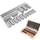 Keyway Broach Kit 22 Pcs Keyway Broach Set Collared Bushing Shim Set Fitted Box