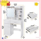 Vanity Table Set With Lighted Mirror Makeup Dressing Table With 10led Light Led
