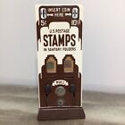 Vintage Us Postage Shipman 5   10 Stamp Vending Machine Porcelain Front   No Key