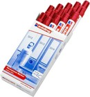 Edding 3000 Permanent Marker - Red - Box Of 10 - Round Tip 1 5-3 Mm - Quick-dry