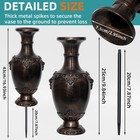 1 Pcs Bronze Memorial Grave Vase Ground Spikes Cemetery Headstone Flower