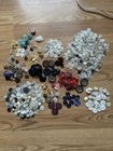 Huge Antique Victorian    to Vintage Button Lot Metal Mop Glass Celluloid 1  Lbs