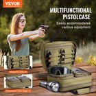 Vevor Range Bag For 2 Pistols Tactical Gun Bag 2 Built-in Pistol Bags Brown
