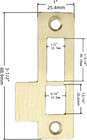 3-1 2  Solid Brass Mortise Door Strike Plate     Solid Brass Latch Striker Keep   