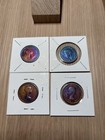 4x Canada Silver Quarters 80      Colorized   Toned     0 60 Oz Asw Lot