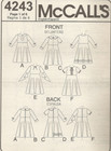 Mccalls 4243 Girls Size 7-12 Dresses Sewing Pattern   2003