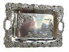 Arthur Court Clutch Tray 18  Handled Server Vintage 1995 Grape Collection