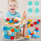 Montessori Toddler Tool Set - 33 Pcs Wooden Kids Tools With Box   Bench  Montess