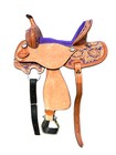 Adult Kids Youth Western Horse Barrel Saddle Leather Tack Set Pink Brown Purple
