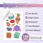 Printable Vinyl Sticker Paper 20 Sheets 8 5x11 Inch Glossy