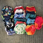 Huge Lot Of Reusable Cloth Diapers Various Sizes And Brands