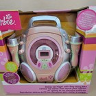 New Barbie Be-434 Pink Cd Player Karaoke 2004 Portable Lcd Dual Mic System 