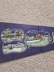 Vtg Saratoga Springs Ny Pennant Horse Racing hayes Well  Lincoln Bath House 28 l