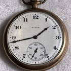 Antique Elgin Pocket Watch Wadsworth Referee 20 Yr Gold Filled Runs With Chain