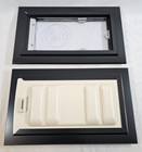 Small Aluminum Pet Door Dog Cat Magnetic Lockable Flap Screen Gate Frame Black