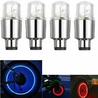 4pcs Led Wheel Tire Air Valve Stem Caps Neon Light For Motor Car Bicycle Bike 