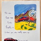 1996 Saab 900 Se 5 Door Turbo Red Sedan Vintage Print Ad Car Auto Garage Art