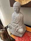 Zen Stone Buddha Statue Cement  Outdoor  indoorgarden Yard Art