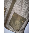 Ariat Womens Large Full Zip Fleece Vest Grey Olive Green Equestrian Horse Bit