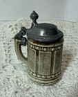 Vintage Miniature Dollhouse Glazed Stoneware Pottery German Beer Stein
