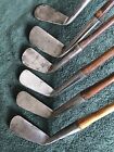 Antique   The Spalding   Matching Set 6 Smooth Face Irons  Very Rare