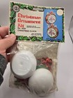 Holiday Industries 4029 Christmas Clock Rare Vtg Sequin Bead Ornament Kit Make 2