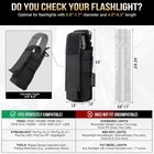 Onetigris Flashlight Holster Flashlight Holder Molle Flashlight Holster Tactical
