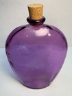 Vintage Lilac Lavender Glass Bottle vase 6 75  X 4 75 Home Decor