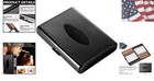 Lightweight Black Metal Cigarette Case - Securely Fits 18 Regular Cigarettes