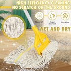 Voubien Commercial Mop Heavy Duty 1x Industrial With Handle  Yellow