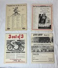 Lot Of 4 Vtg 1960s Reading Fairgrounds Heidelberg Raceway Motorcycle Programs