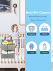 Hanging Diaper Organizer For Crib playpen bassinet     Hold 80  Diapers - 4 Deep P
